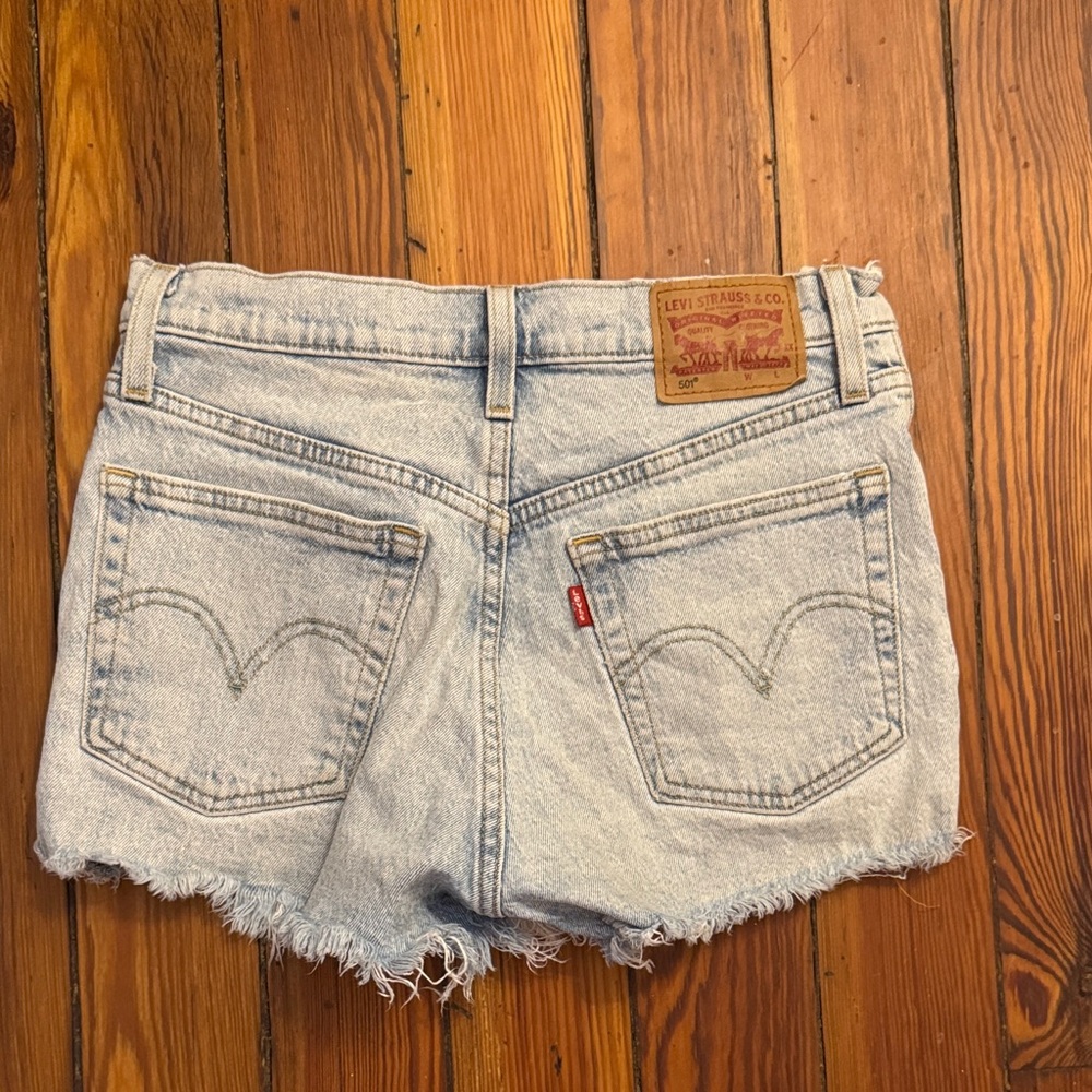 Levi's 501 Faded Blue Jean Shorts for Women
